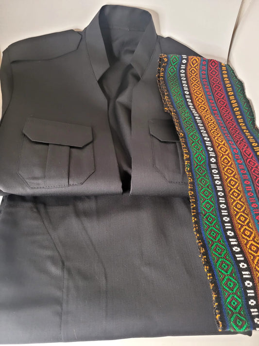 Kurdischer Anzug Schwarz 3-Teilig Unisex