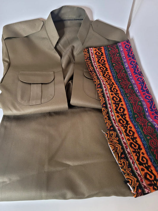 Kurdischer Anzug Grün 3-Teilig Unisex